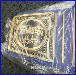 WWE Blue Universal Heavyweight Champion Title Belt Goldberg Autograph PSA JSA