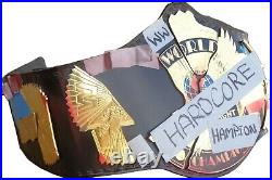WWE Hardcore Championship Replica Title Belt Leather Zinc Brass 2/4 mm