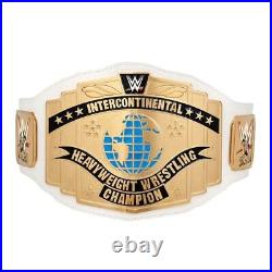 WWE Intercontinental Championship Commemorative Title Belt White Brass adult 2M