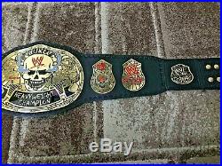 WWE Smoking Skull World Heavyweight Wrestling Championship Belt. SNAKE SKIN BACK