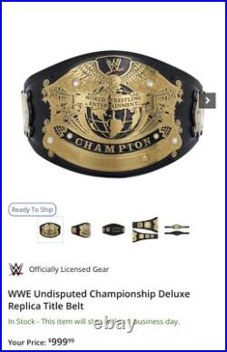WWE Undisputed Championship Deluxe Belt Rare Original'03 Lesnar Rock Undertaker