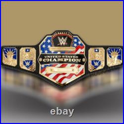 WWE United States Championship Replica Title Belt 4mm Brass Adult Size WWE United States Championship Replica Title Belt 4mm Brass Adult Size