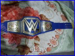 WWE Universal Championship Replica Title Belt Adult Size Blue (Dual plate 2mm)