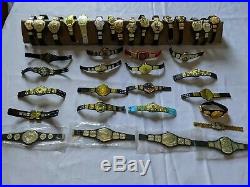 WWE WWF ROH ECW Jakks Mattel Action Figure Championship Belts Lot of 35