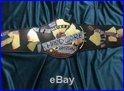 WWE World Hard Core Championship Belt / Real Leather / Adult Size (Replica)