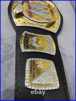 WWE World Heavyweight Championship Spinner 24K gold Adult Title Belt Free Ship