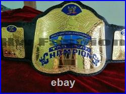 WWE World Tag Team Wrestling Championship Belt Adult Size brass plate