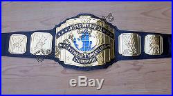 WWF 4mm Black Intercontinental Wrestling Championship Adult Metal Replica Belt