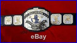 WWF 4mm DUAL PLAED Black Intercontinental Championship Adult Size Replica Belt