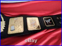 WWF Big Eagle Attitude New Era Championship Belt 4mm Black Handcrafted Premium