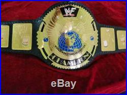 WWF Big Eagle Wrestling Championship Belt Adult Size Leather Strap ...
