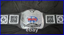 WWF Classic Bulldog Tag Team Championship. Real Leather. 4mm Zinc Plates