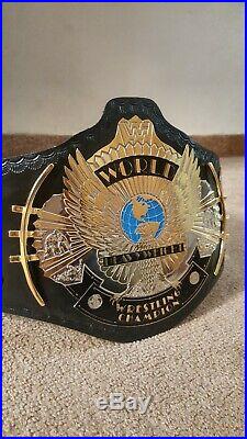 WWF Classic Gold Winged Eagle DUAL PLATED Championship Belt Adult Size. 2mm