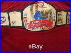 WWF European Wrestling Championship Belt. Adult Size 2mm plates