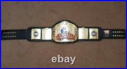 WWF European Wrestling Championship Leather Replica Belt Thick Plated Adult Size