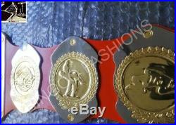 WWF First Ever Intercontinental Championship Gold Zinc Plates Title Leather Belt