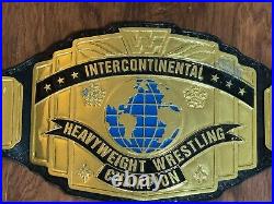 WWF INTERCONTINENTAL Championship Replica Belt 4mm Zinc REAL Leather WWE Flaws