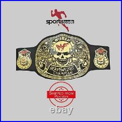 WWF Smoking Skull Stone Cold Wrestling Championship Title Belt SNAKE LEATHERBACK