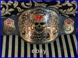 WWF Smoking Skull Stone Cold Wrestling Championship Title Belt SNAKE SKIN BACK