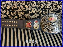 WWF Smoking Skull Stone Cold Wrestling Championship Title Belt SNAKE SKIN BACK