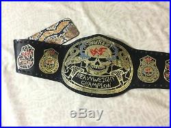 WWF Smoking Skull World Heavyweight Wrestling Championship Belt. SNAKE SKIN BACK