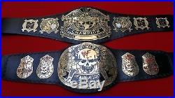 WWF UNDISPUTED and WWF SMOKING SKULL Championship Title Belt Adult Size