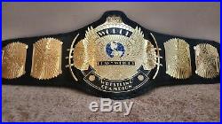 WWF WWE Classic Gold Winged Eagle Championship Leather Belt Replica Adult Size