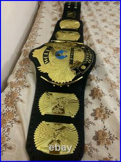 WWF Winged Eagle Championship Wrestling Title Belt Replica Gold Brass Adult size