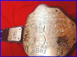 WWF World Heavyweight Wrestling Championship Belt Leather Title Adults Replica