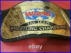 WWF World TAG TEAM Wrestling Championship Belt dual plated Adult Size Replica