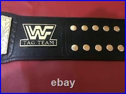 WWF World Tag Team Wrestling Championship Belt Adult Size 4mm Brass Plate