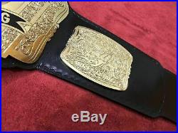 Wcw United States Us Championship Belt In 2 MM Brass Plates Leather Strap Adult