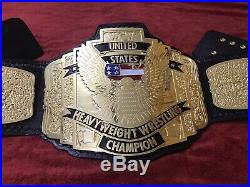 Wcw United States Us Championship Belt In 4mm Zinc 24kt Gold Plated