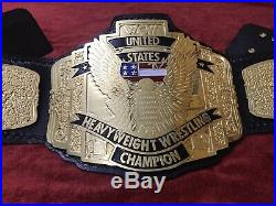 Wcw United States Us Championship Belt In 4mm Zinc 24kt Gold Plated