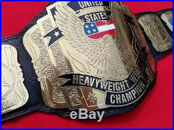 Wcw United States / Us Heavyweight Championship Belt 4mm Thick Brass Plates