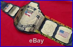 Wcw Us Heavyweight Wrestling Championship Belt In 2mm Brass Plate On 3mm Leather