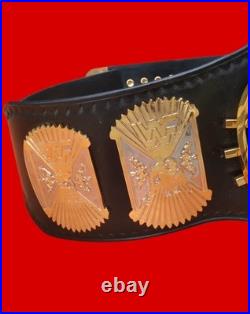 Wing Eagle Championship Wrestling Belt 4MM Zinc Gold Plate Leather Strap Wing Eagle Championship Wrestling Belt 4MM Zinc Gold Plate Leather Strap