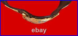 Wing Eagle Championship Wrestling Belt 4MM Zinc Gold Plate Leather Strap Wing Eagle Championship Wrestling Belt 4MM Zinc Gold Plate Leather Strap