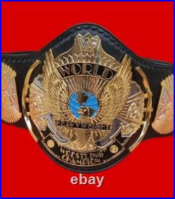 Wing Eagle Championship Wrestling Belt 4MM Zinc Gold Plate Leather Strap Wing Eagle Championship Wrestling Belt 4MM Zinc Gold Plate Leather Strap