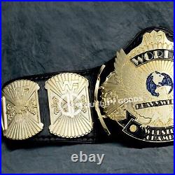 Winged Eagle Championship Title 4MM Brass Plates, DEEP ETCHING Real Leather Belt