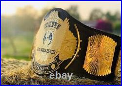 Winged Eagle Championship Wrestling Title Belt Adult Replica Brass Free Shipping