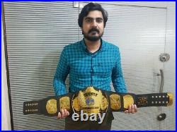 Winged Eagle Championship Wrestling Title Belt Replica 2mm brass Gold Adult size