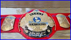 Winged Eagle Heavyweight Championship Title Belt 4mm Zinc Red Leather Strap