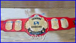 Winged Eagle Heavyweight Championship Title Belt 4mm Zinc Red Leather Strap