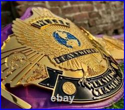 Winged Eagle Purple Championship Wrestling Title Belt 2MM Replica Adult size
