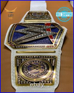 Women Smackdown Championship Replica Title Belt Adult Size BLUE Brass 2MM