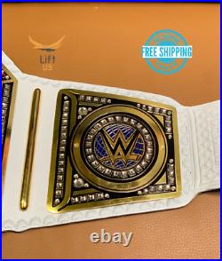 Women Smackdown Championship Replica Title Belt Adult Size BLUE Brass 2MM