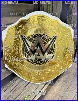 Women World Heavyweight Championship Wrestling Title Belt White 2mm Brass Adult