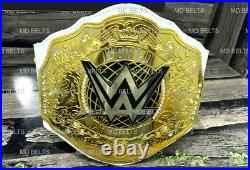 Women World Heavyweight Championship Wrestling Title Belt White 2mm Brass Adult