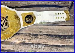 Women World Heavyweight Championship Wrestling Title Belt White 2mm Brass Adult